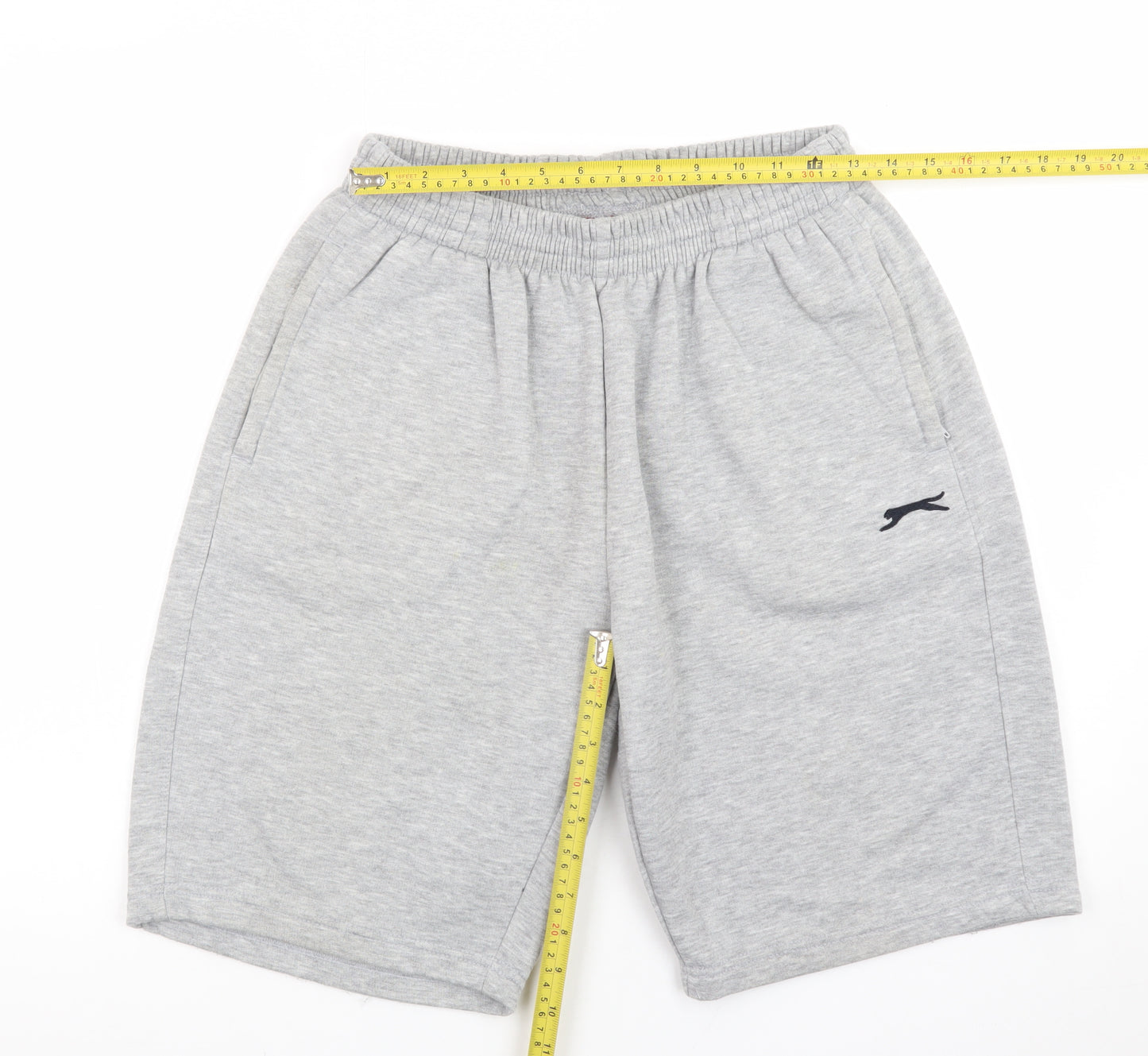 Slazenger Men's Grey XL Sweat Shorts Elastic Waist Pockets