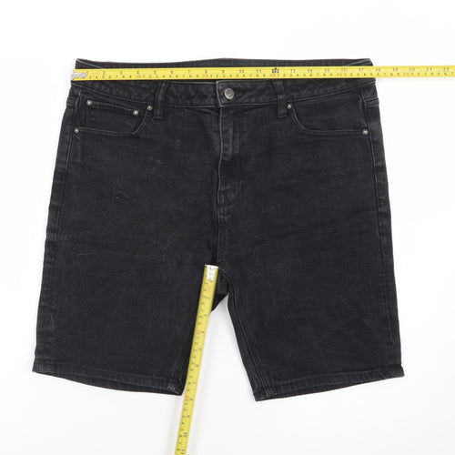 ASOS Women’s Black Denim Bermuda Shorts Size 18 Cotton Stretch