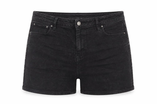 ASOS Women’s Black Denim Shorts Size 36 Mid Rise Cotton Blend
