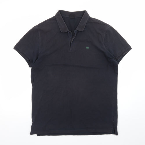 Scotch & Soda Men's Black XL Cotton Short Sleeve Polo Shirt