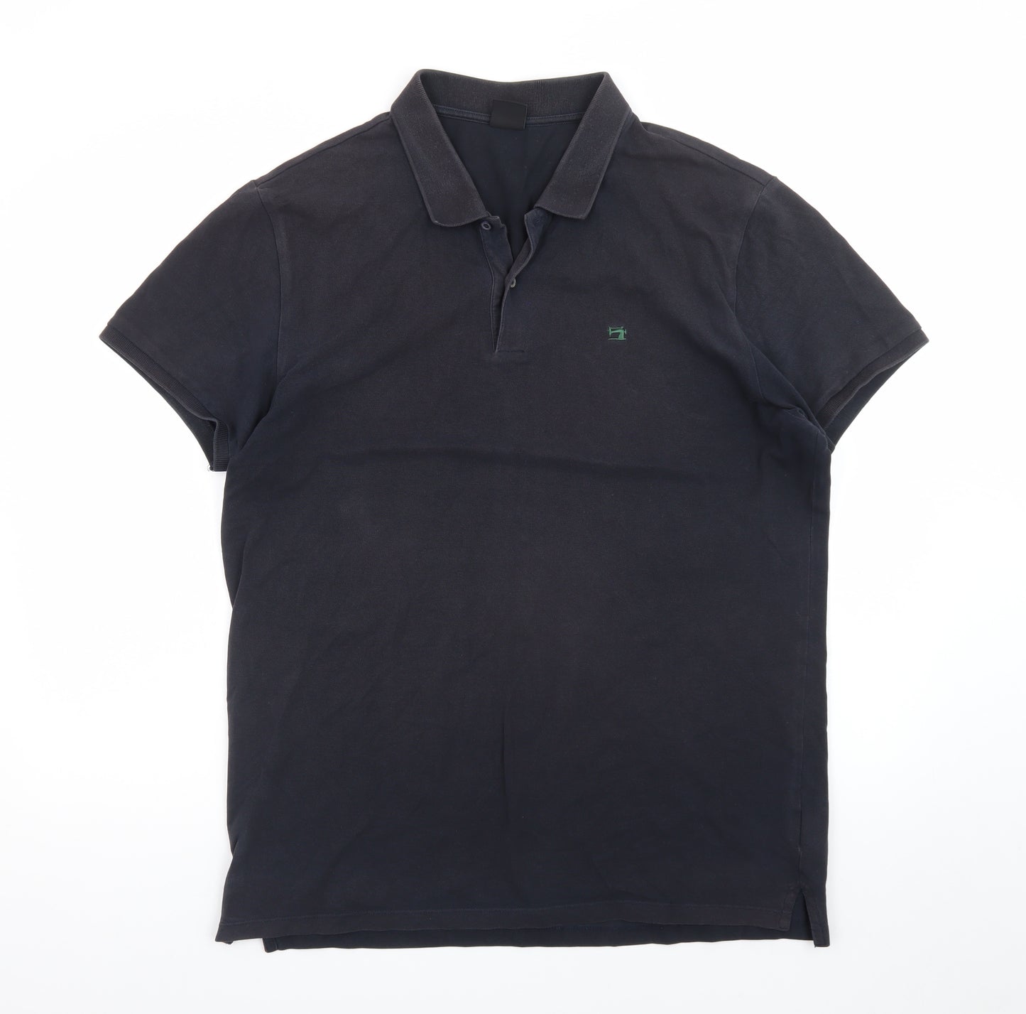 Scotch & Soda Men's Black XL Cotton Short Sleeve Polo Shirt