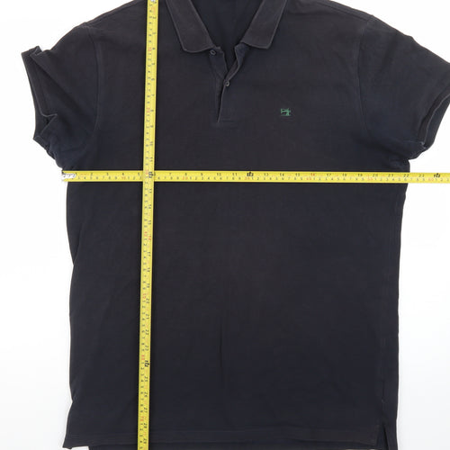 Scotch & Soda Men's Black XL Cotton Short Sleeve Polo Shirt