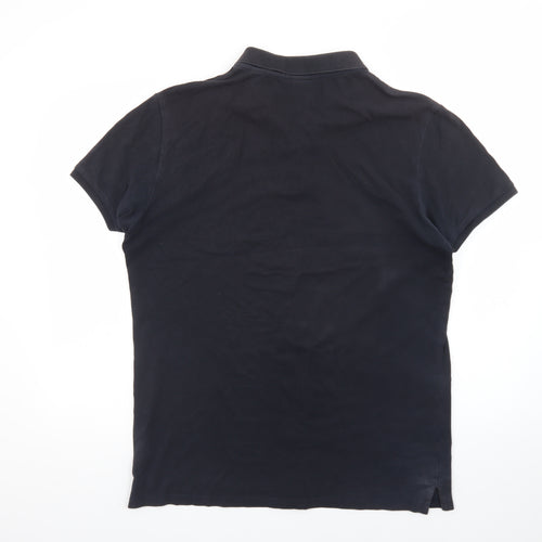 Scotch & Soda Men's Black XL Cotton Short Sleeve Polo Shirt