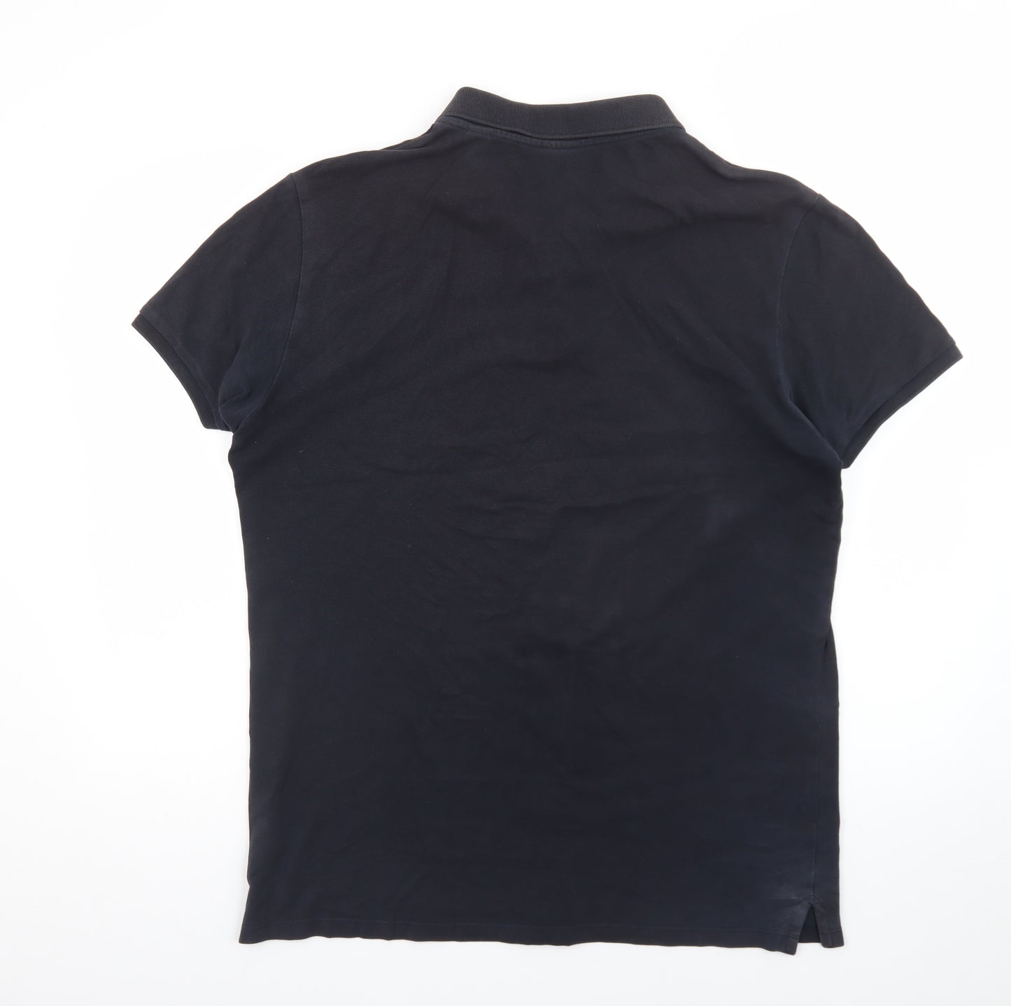 Scotch & Soda Men's Black XL Cotton Short Sleeve Polo Shirt