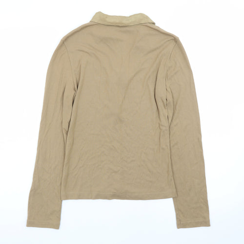 Marks and Spencer Per Una Women's Beige Lace Up Tunic Blouse Size 12