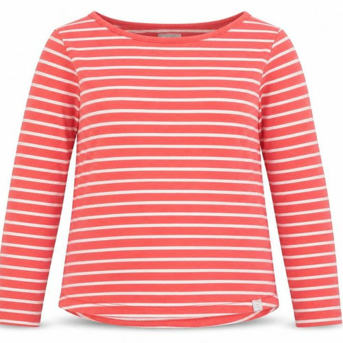 Fat Face Women Pink Striped Long Sleeve Cotton Breton T-Shirt UK 12