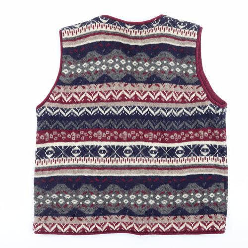 Alibi Women’s Multicoloured Fair Isle Wool Knit Vest L