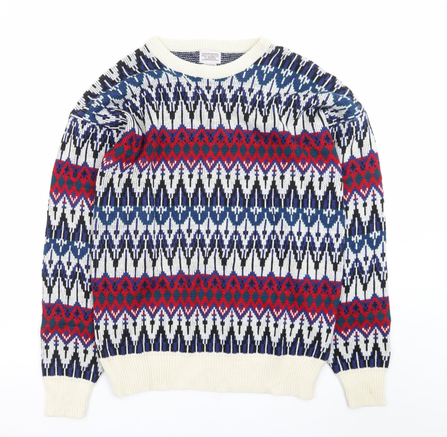 Westchester Classics Men's Multicoloured Fair Isle Knit Jumper L