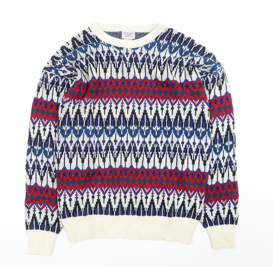 Westchester Classics Men's Multicoloured Fair Isle Knit Jumper L