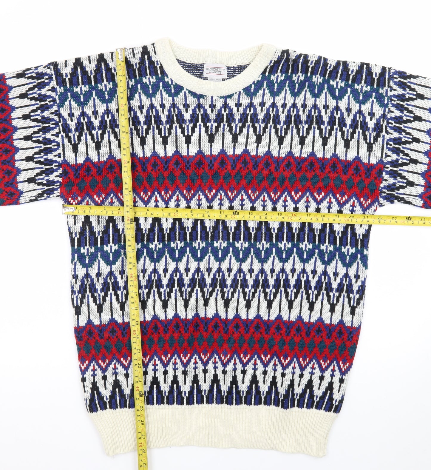 Westchester Classics Men's Multicoloured Fair Isle Knit Jumper L