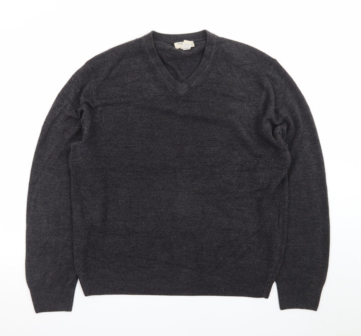 Dockers Men's Grey V-Neck Knit Pullover Jumper XL