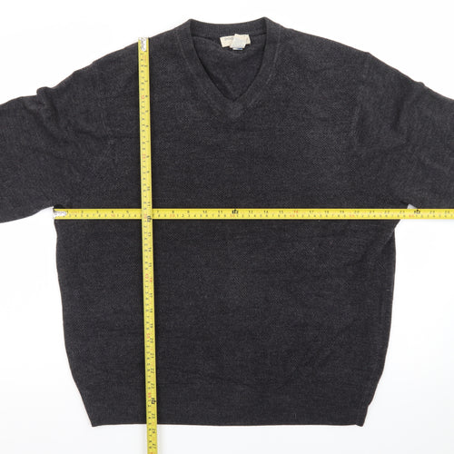 Dockers Men's Grey V-Neck Knit Pullover Jumper XL