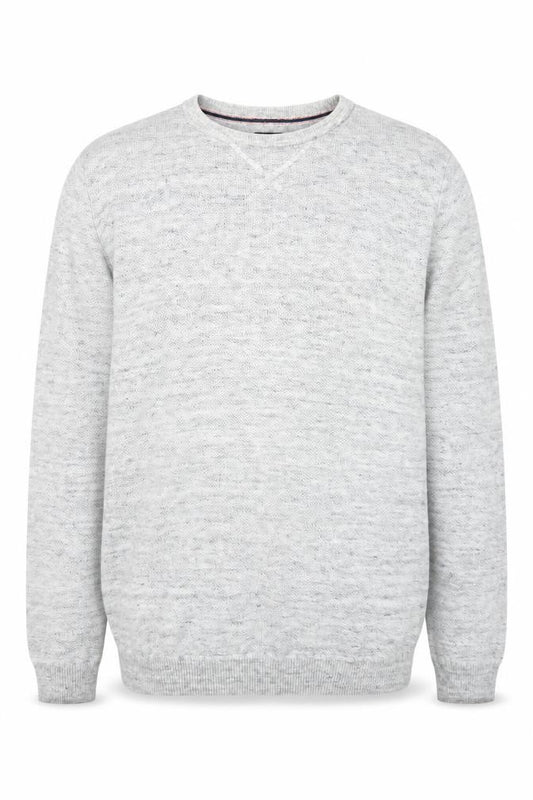ACW85 Men's Grey V-Neck Knit Pullover Jumper Size M