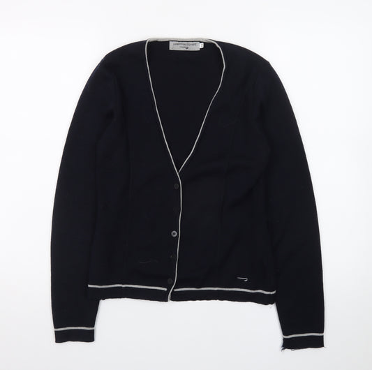 Julien Macdonald Women's Black XS Cardigan V-Neck Knitwear