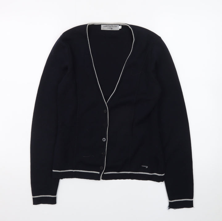 Julien Macdonald Women's Black XS Cardigan V-Neck Knitwear