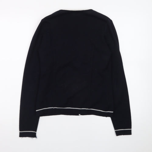 Julien Macdonald Women's Black XS Cardigan V-Neck Knitwear