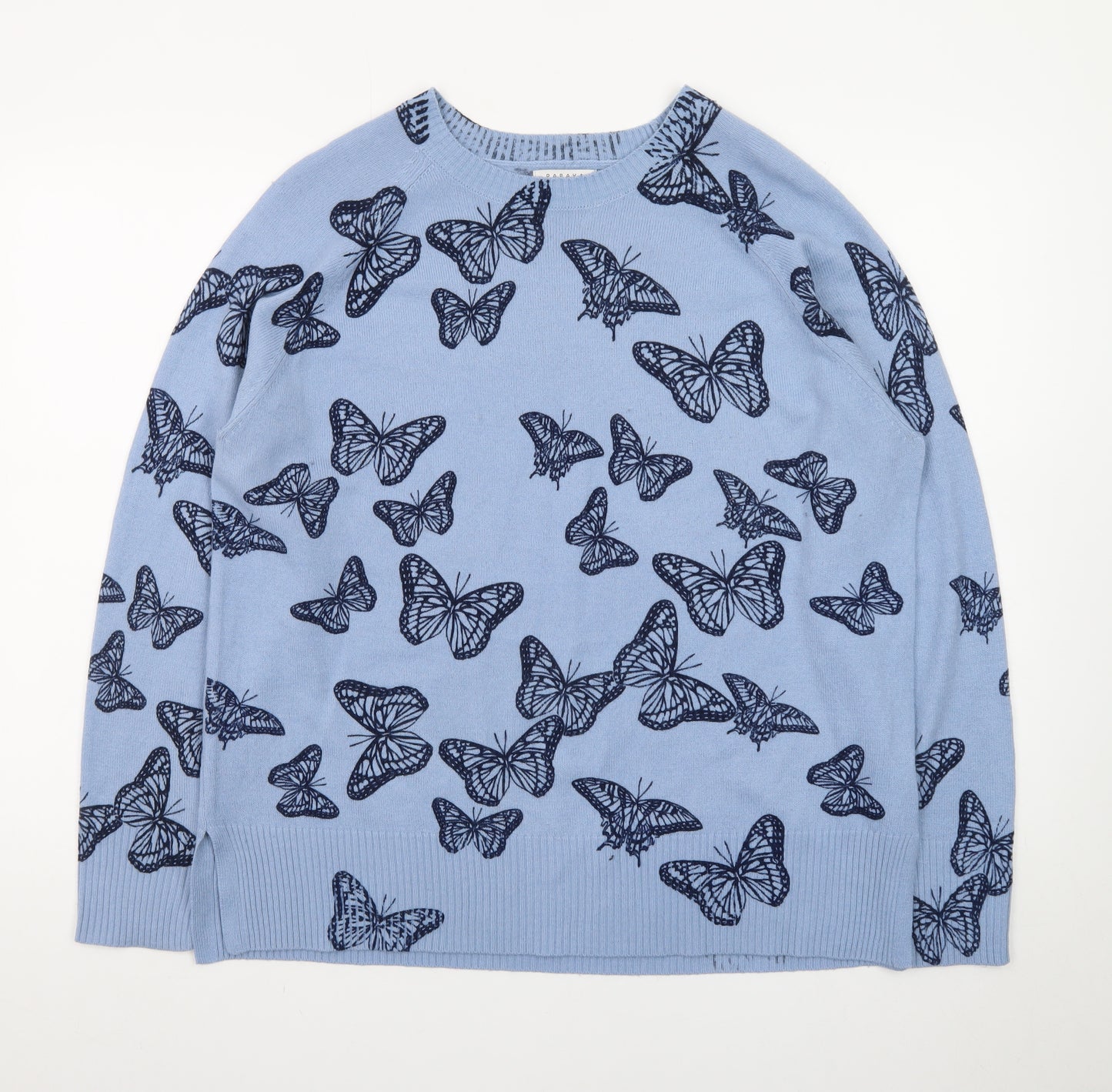 Papaya Women’s Blue Butterfly Print Pullover Jumper Size 18