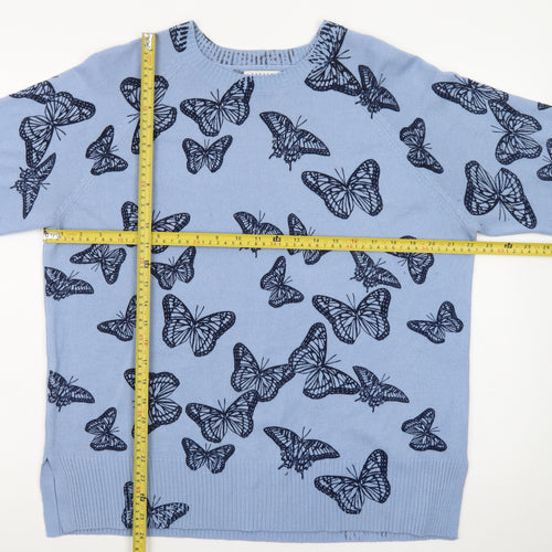 Papaya Women’s Blue Butterfly Print Pullover Jumper Size 18