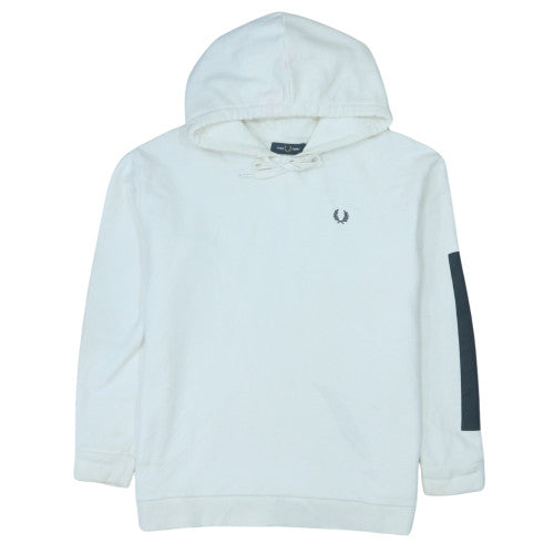 Fred Perry Men's White Pullover Hoodie M Classic Logo Style
