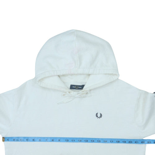 Fred Perry Men's White Pullover Hoodie M Classic Logo Style