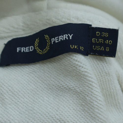 Fred Perry Men's White Pullover Hoodie M Classic Logo Style