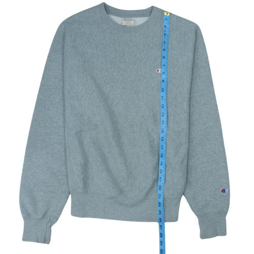 Champion Men's Grey Reverse Weave Crew Neck Sweatshirt Small