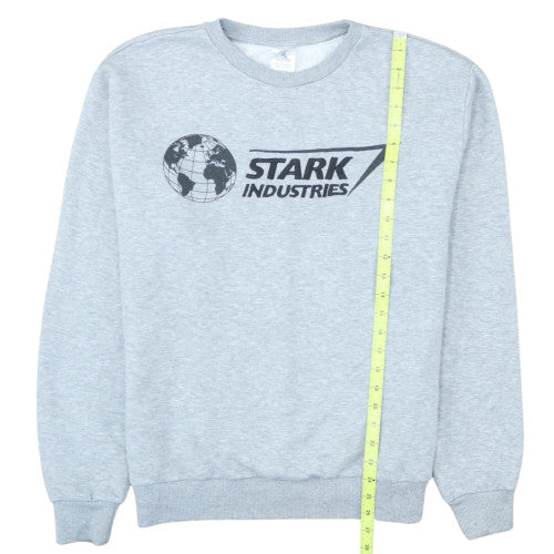 Disney Men's Grey Stark Industries Sweatshirt M Crew Neck Pullover