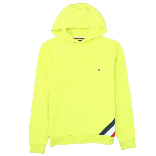 Tommy Hilfiger Men's Yellow Hoodie L Cotton Pullover Logo Casual