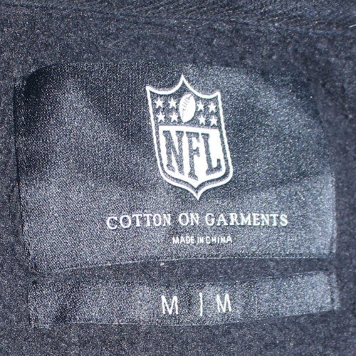 NFL Raiders Men's Black Full Zip Hoodie M Fleece Sportswear