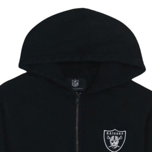 NFL Raiders Men's Black Full Zip Hoodie M Fleece Sportswear