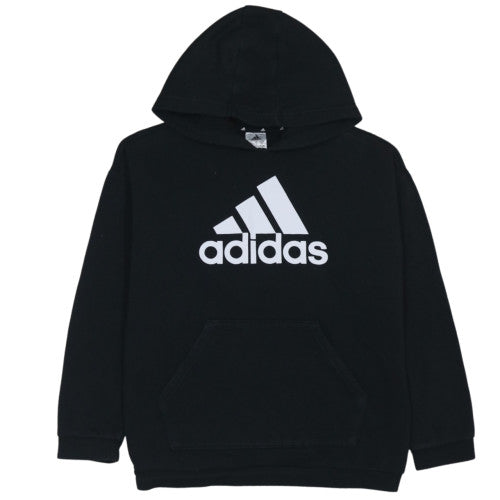 Adidas Men's Black Pullover Logo Hoodie M Fleece Sportswear
