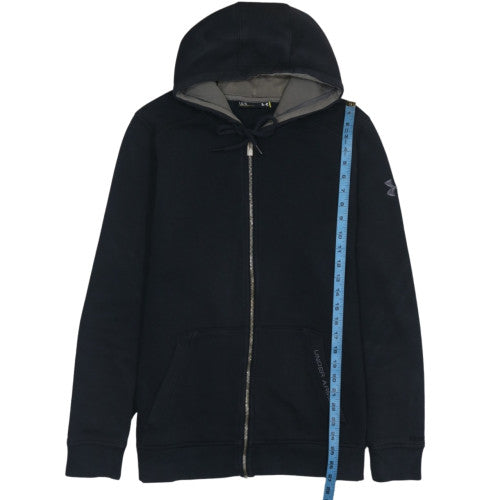Under Armour Mens Black Full Zip Hoodie Size L Fleece Sweatshirt