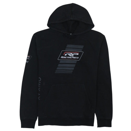 Russell Men's Black Pullover Hoodie RP Reactive Parts Logo Size L