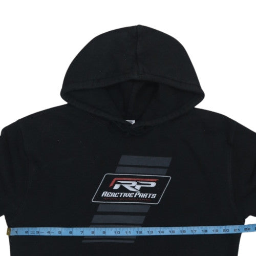 Russell Men's Black Pullover Hoodie RP Reactive Parts Logo Size L