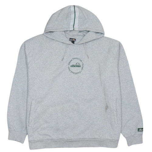 Ellesse Men's Grey XL Pullover Hoodie Fleece Tennis Club Logo