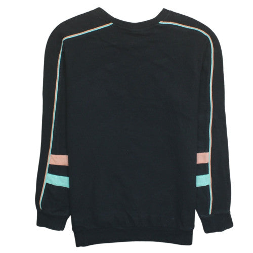 Fila Womens Black XS Pullover Sweatshirt with Logo Embroidery