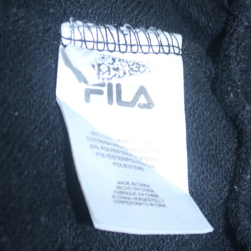Fila Womens Black XS Pullover Sweatshirt with Logo Embroidery