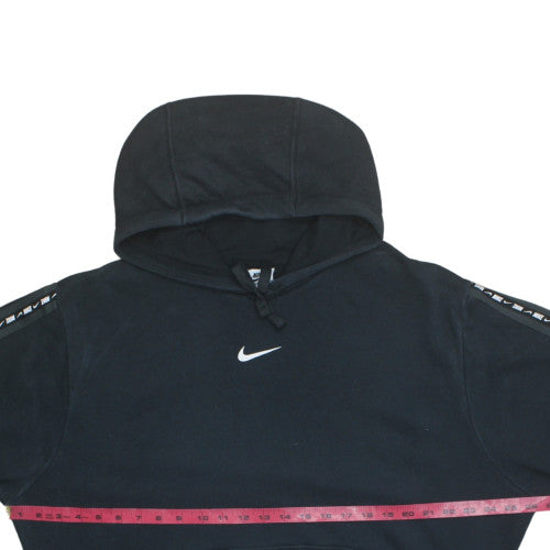 Nike Women's Black Large Pullover Hoodie with Logo Trim