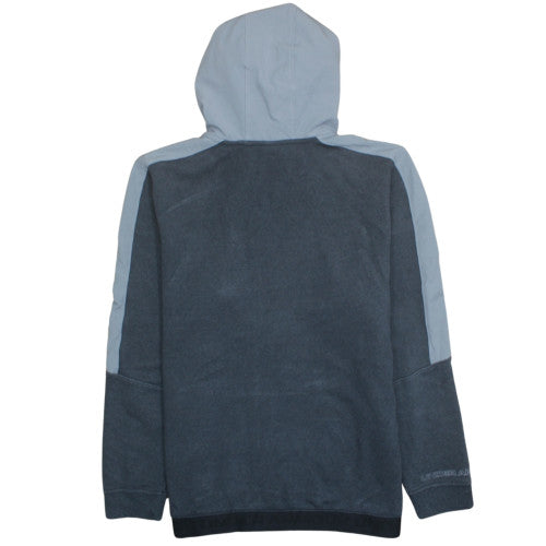 Under Armour Women Grey Full Zip Hoodie Large Cotton Blend Athletic