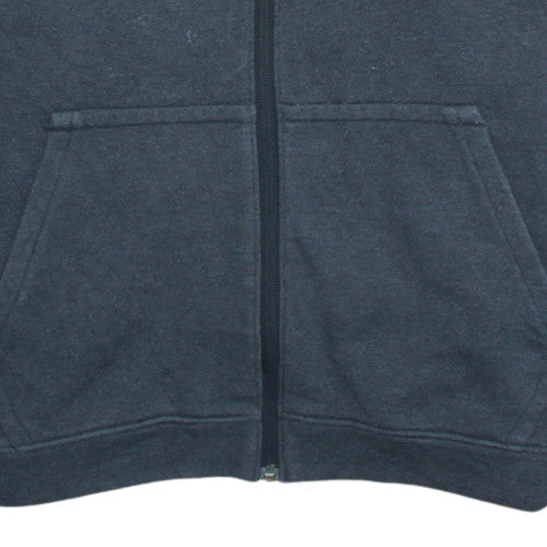 Under Armour Women Grey Full Zip Hoodie Large Cotton Blend Athletic