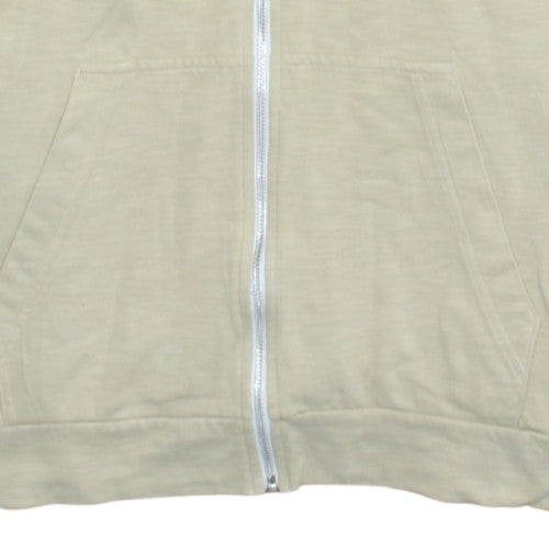 Nike Men's Beige Full Zip Hoodie Medium Cotton Blend