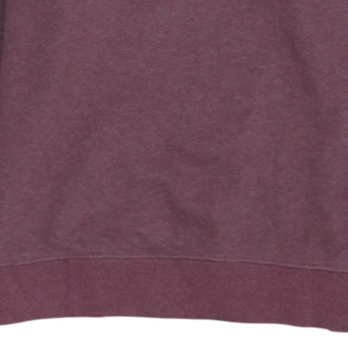 Nike Womens Burgundy Cotton Blend Crew Neck Pullover Sweatshirt M