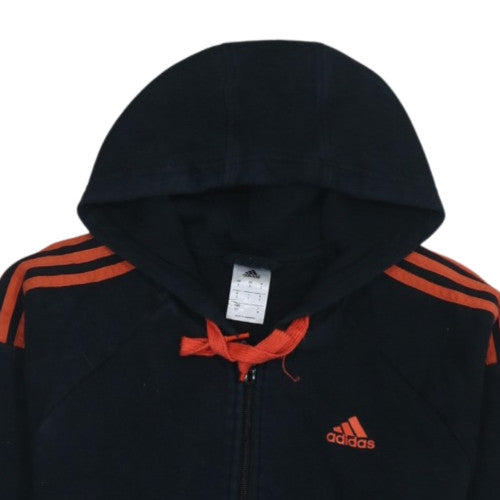 adidas Men's Black Full Zip Hoodie S Sports Fleece Jacket