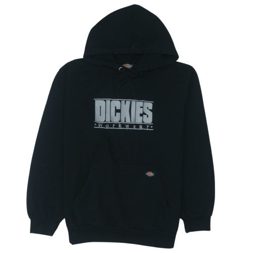 Dickies Mens Black Pullover Hoodie Workwear Cotton Blend L