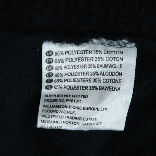 Dickies Mens Black Pullover Hoodie Workwear Cotton Blend L