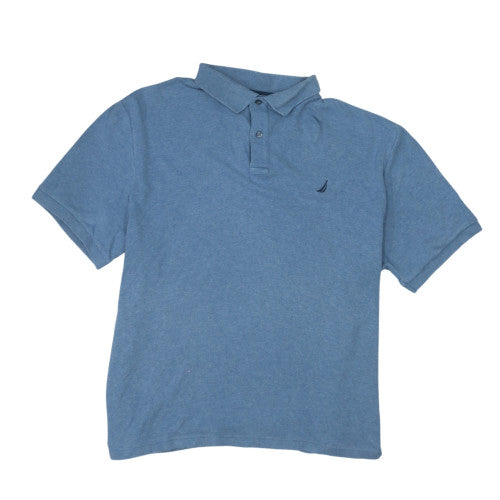 Nautica Men's Blue Cotton Short Sleeve Polo Shirt XL