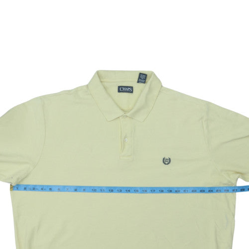 Chaps Men's Yellow 2XLT Cotton Short Sleeve Polo Shirt
