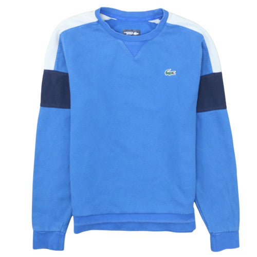 Lacoste Sport Men's Blue Crew Neck Long Sleeve Pullover Sweatshirt - Size S