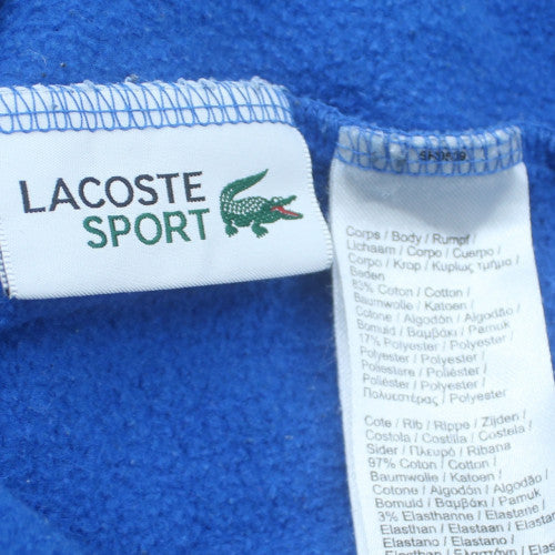 Lacoste Sport Men's Blue Crew Neck Long Sleeve Pullover Sweatshirt - Size S