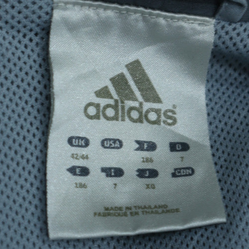 Adidas Men's Grey Full Zip Sports Jacket Size 42 Regular Fit